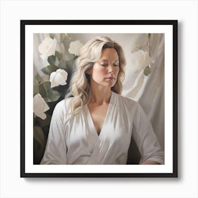 Leonardo Diffusion Xl Serene Portraits Showcases White Women I 0 Art Print