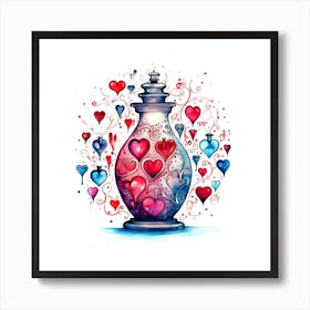 Heart Jar Art Print