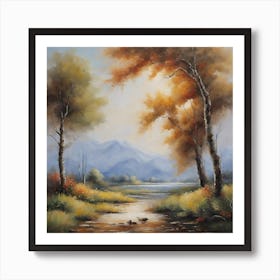 Autumn By The River 1 Art Print