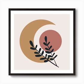 Boho Modern Poster: Pastel Colors Organic Aesthetic Design Art Print