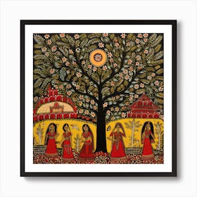 Women Under A Tree Art Print