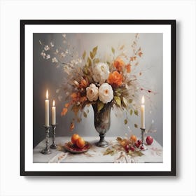 Autumn Flowers Poster