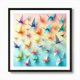 Origami Cranes 1 Art Print