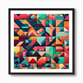 Abstract Geometric Pattern Art Print