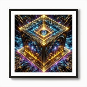 Cube Of Light 9 Art Print