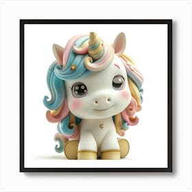 Unicorn Figurine 54 Art Print