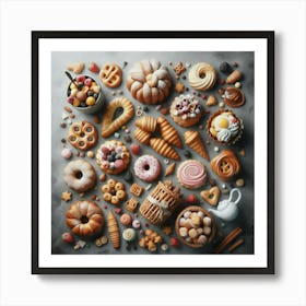 Donuts And Pastries Art Print