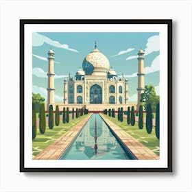 A Taj Mahal In Agra Vector Design Illustration 1719953680 4 Art Print