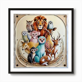 Lions And Owls Poster