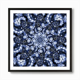 Blue Abstract Pattern From Spots 1 Art Print