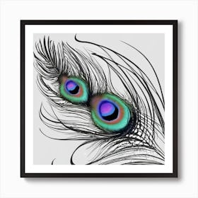 Peacock Feather 1 Art Print