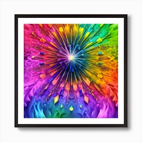 Rainbow Burst 4 Art Print