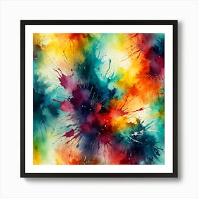 Watercolor Splashes Art Print