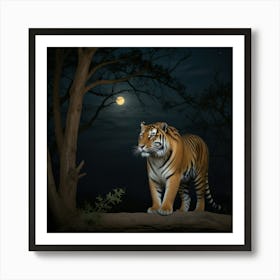 Tiger In The Forest Art Print