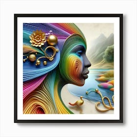 A lady's face 5 Art Print