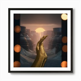 Golden Hand 1 Art Print