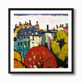 Paris Skyline Art Print