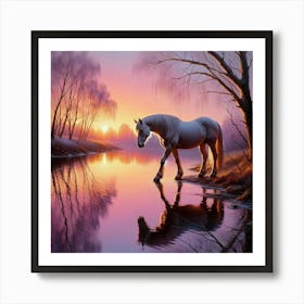 Sunset Horse 76 Art Print