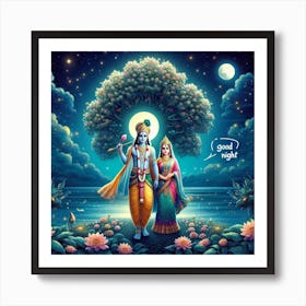 Lord Krishna 1 Art Print