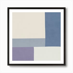 Minimalist Abstract Geometries - Blue 04 Art Print