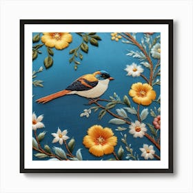 Bird On A Branch Art Print