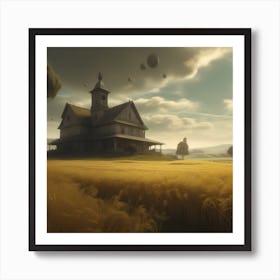 House In The Field 3 Art Print