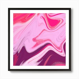 Abstract Pink And Purple Painting Art Print