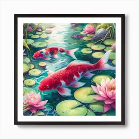 Fish Pond Desk Mat by Lisa Elliott Photography