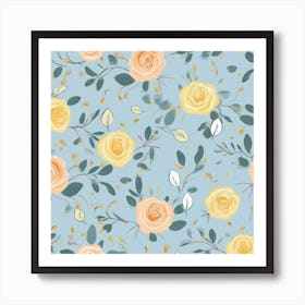 Pastel Roses 4 Art Print