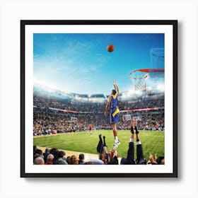 Ball Basketball Game Court People Championship Basketball Court Basket Player Sport Play (13) Art Print