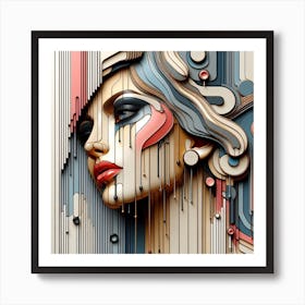 Abstract Portrait Of A Woman Art Print