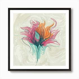 Abstract Flower 1 Art Print