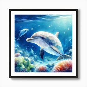 Dolphin Dance Art Print