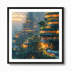 Futuristic City 1 Art Print