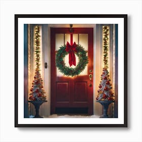 Christmas Door 118 Art Print