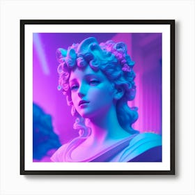 Virgo Vaporwave 1 Art Print