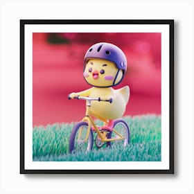 A 3d Render Of A Cute Yellow Chick Ridin Vgsarjl8r3aqgoxlq8f9aq Gmt4bz22s0um6z Npxddhq Art Print