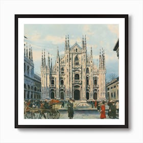 Milano Vintage Travel Poster 3 Art Print