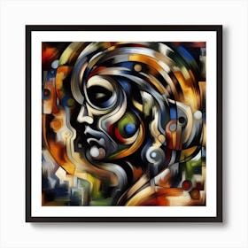 Impression of a lady on canvas Art Print