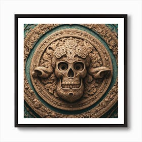 Day Of The Dead Skull 120 Art Print