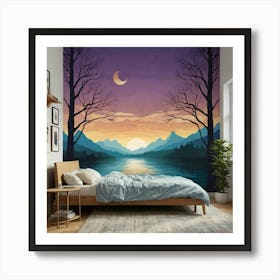 Sunset In The Mountains Art Print