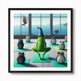 Frog Yoga Art Print