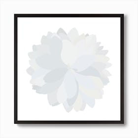 White Dahlia Art Print