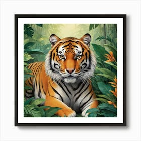 Tiger In The Jungle Art Print 1 1 Art Print