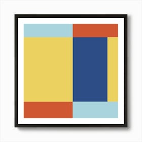 Square In A Square Bauhaus Style Art Print