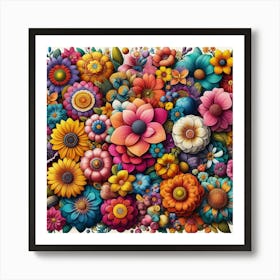 Colorful Flowers 4 Art Print