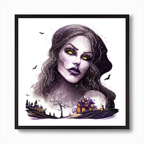 Halloween Girl  Art Print