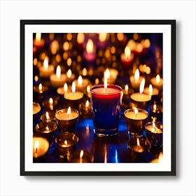 Candles On A Table Art Print