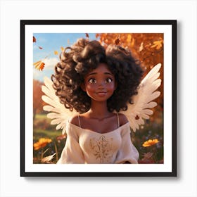 Angel In The Fall Art Print