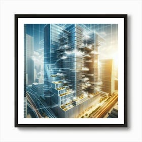 Futuristic Cityscape 54 Art Print